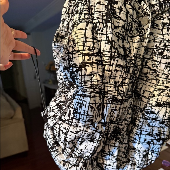 Calvin Klein Black and White Patterned Jacket - Picture 11 of 12